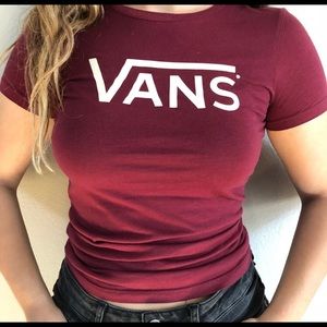 Vans burgundy t-shirt